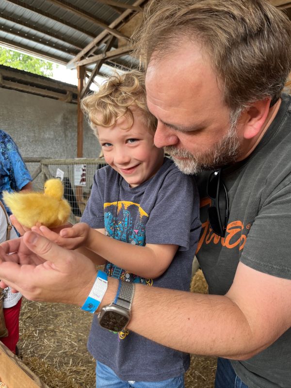 Holding a Baby Chick