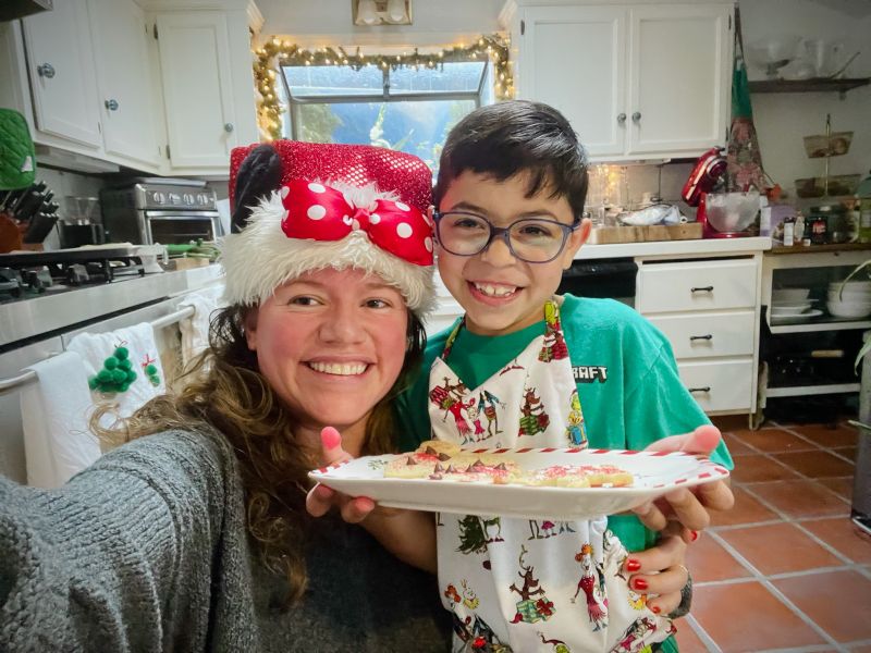 Janella Baking With Her Godson