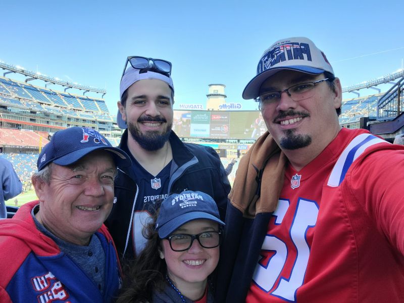 Enjoying a Patriots Game