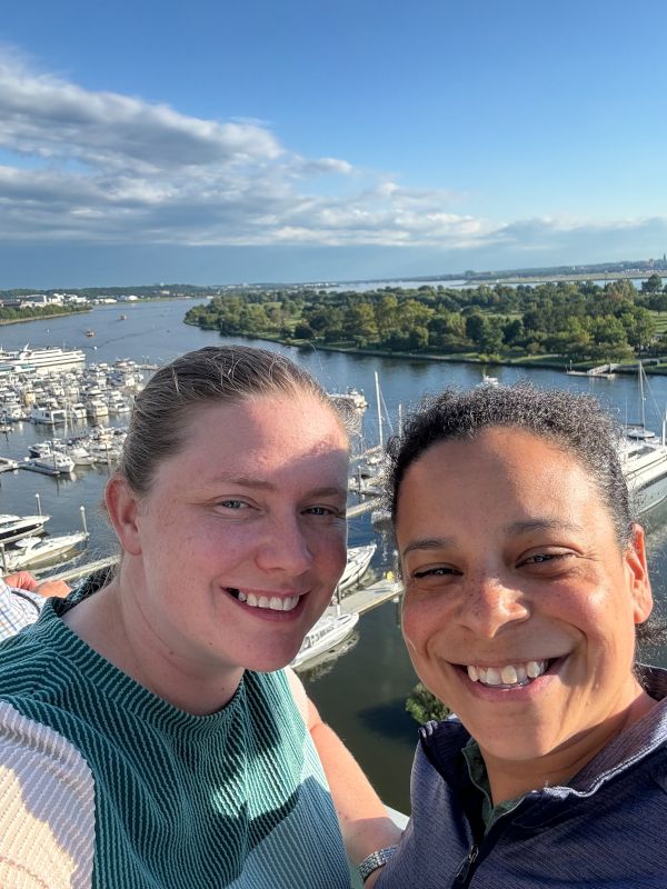 Enjoying the Rooftop Overlooking the Water