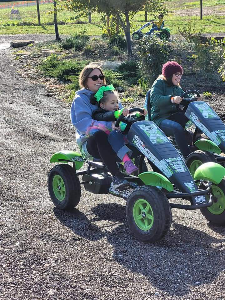 Natalie & Our Niece Having Fun at the Pumpkin Patch