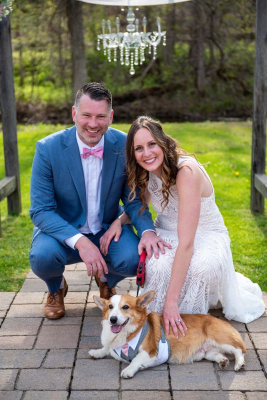 Wedding Picture with Elvis (Our Dog)