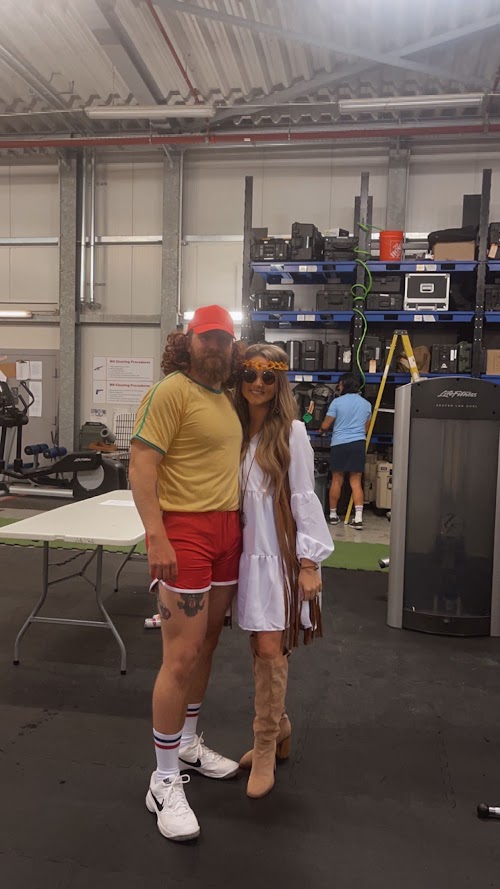 Dressed as Forrest Gump & Jenny for Halloween