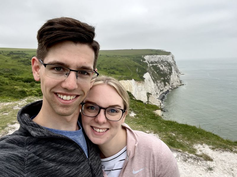 Hiking Along the White Cliffs in Dover, England