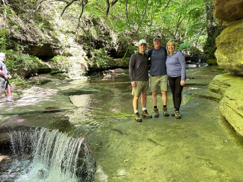 Austin Hiking With His Parents