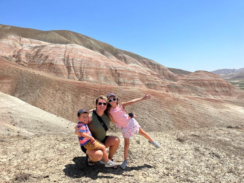 On a Family Hike in the Candycane Mountains