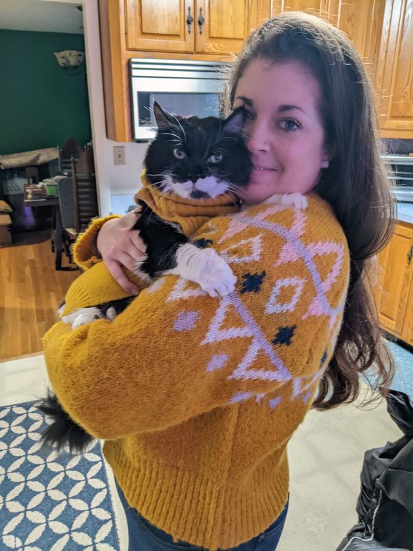 Jessica & Max Wearing Matching Sweaters